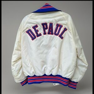 Vtg Depaul Blue Demons bomber jacket L